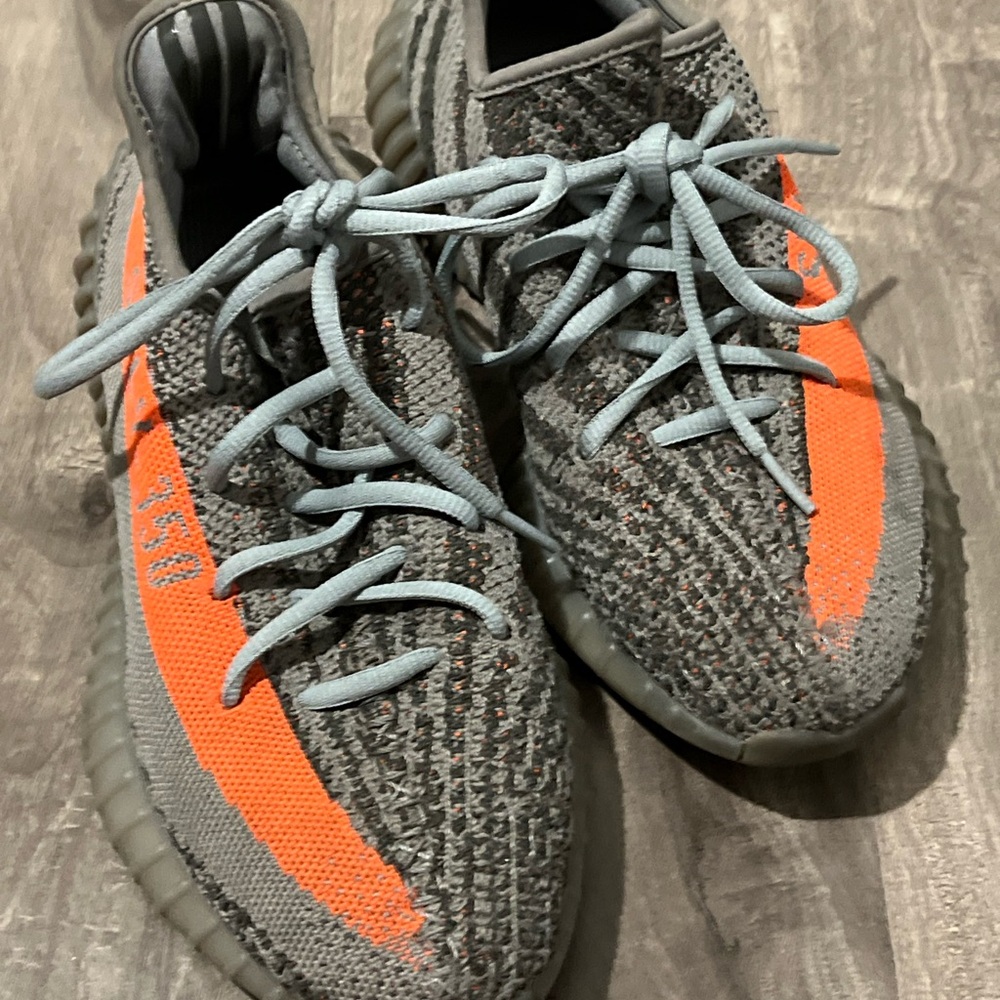 Adidas Yeezy Boost 350 V2 in Gray and Orange